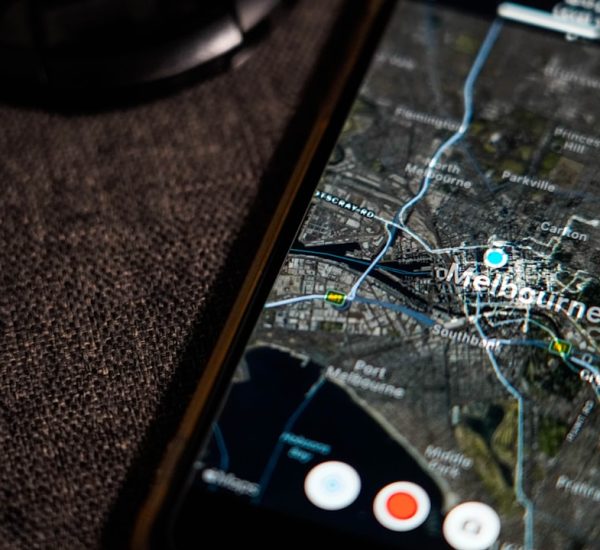 a black rectangular object with wires and a black rectangular object with white text local business location tag instagram map 1