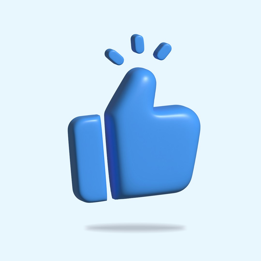 a blue like symbol is shown on a white background happy customers product reviews social proof