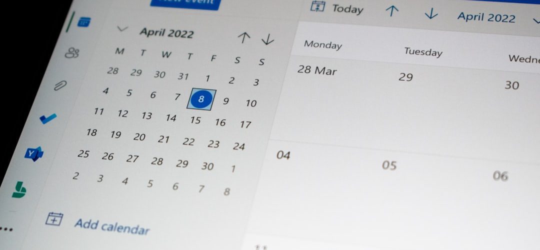 a computer screen with a calendar on it wordpress calendar booking dashboard