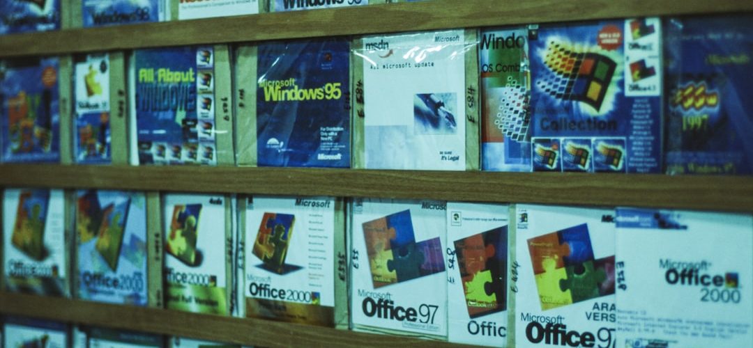 a display of video games in a store online fax business documents digital office