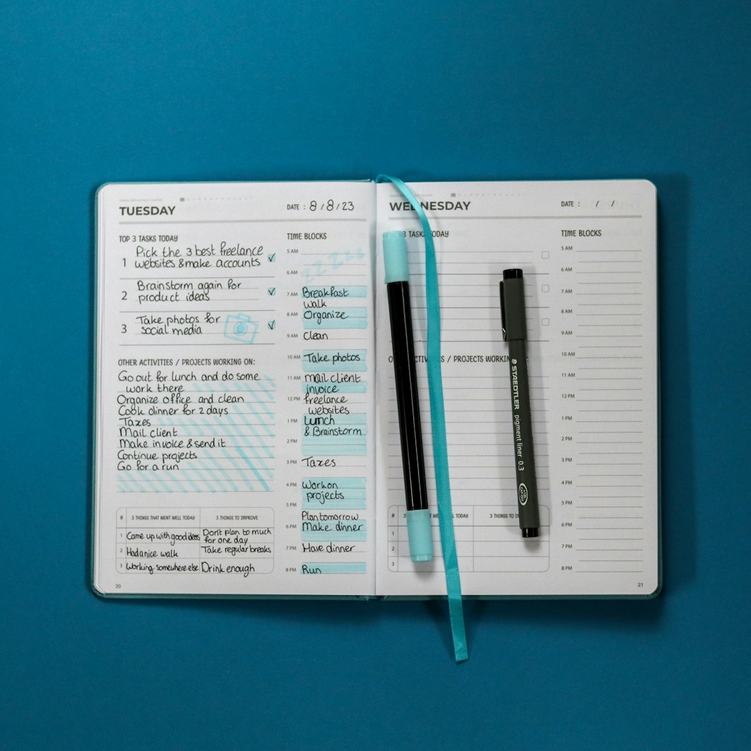 a notepad with a pen on top of it today checklist simple planning morning routine 1