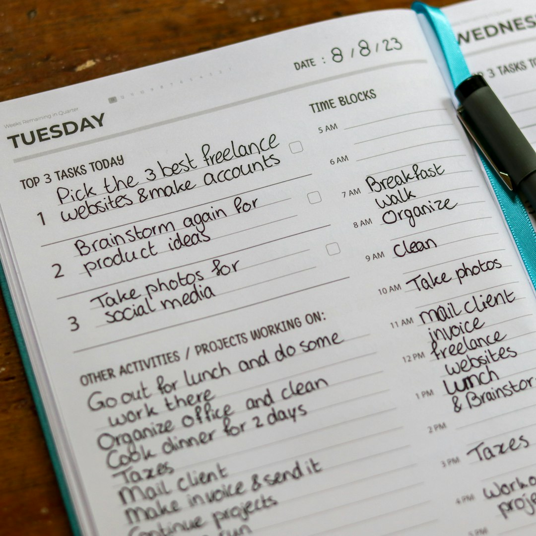a recipe book with a pen on top of it today checklist simple planning morning routine
