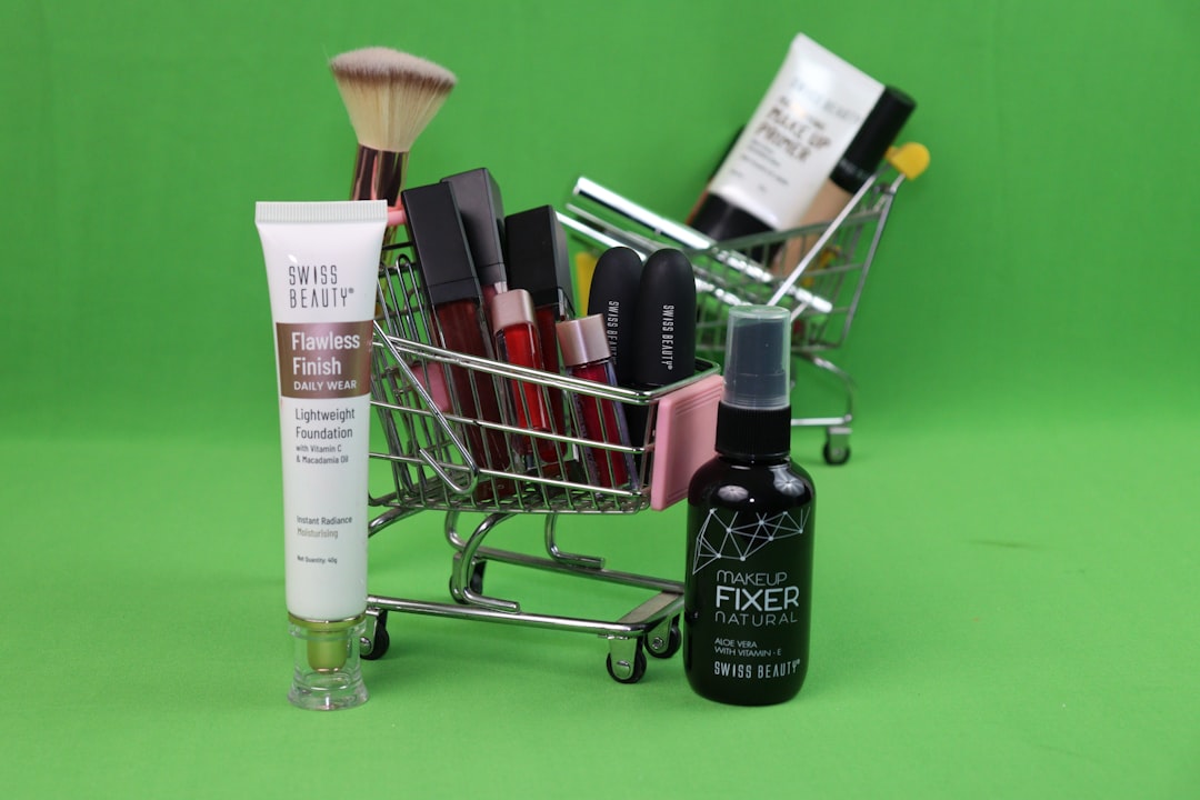 a shopping cart filled with lots of beauty products product photography ecommerce images naming files