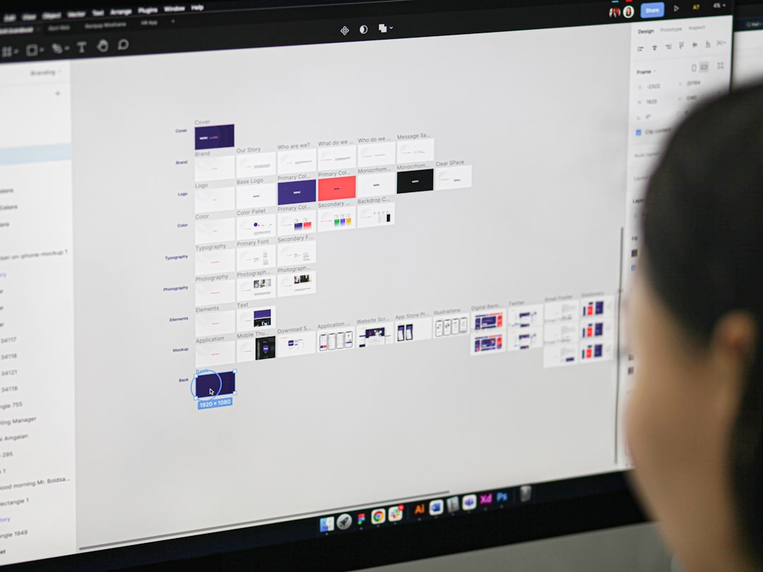 a woman is looking at a computer screen website wireframes ux review brand presentation