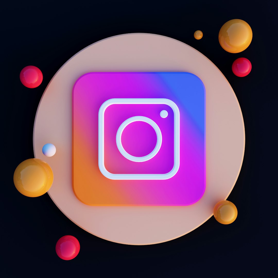 an instagram icon surrounded by bubbles and balls instagram feed visual style colorful posts