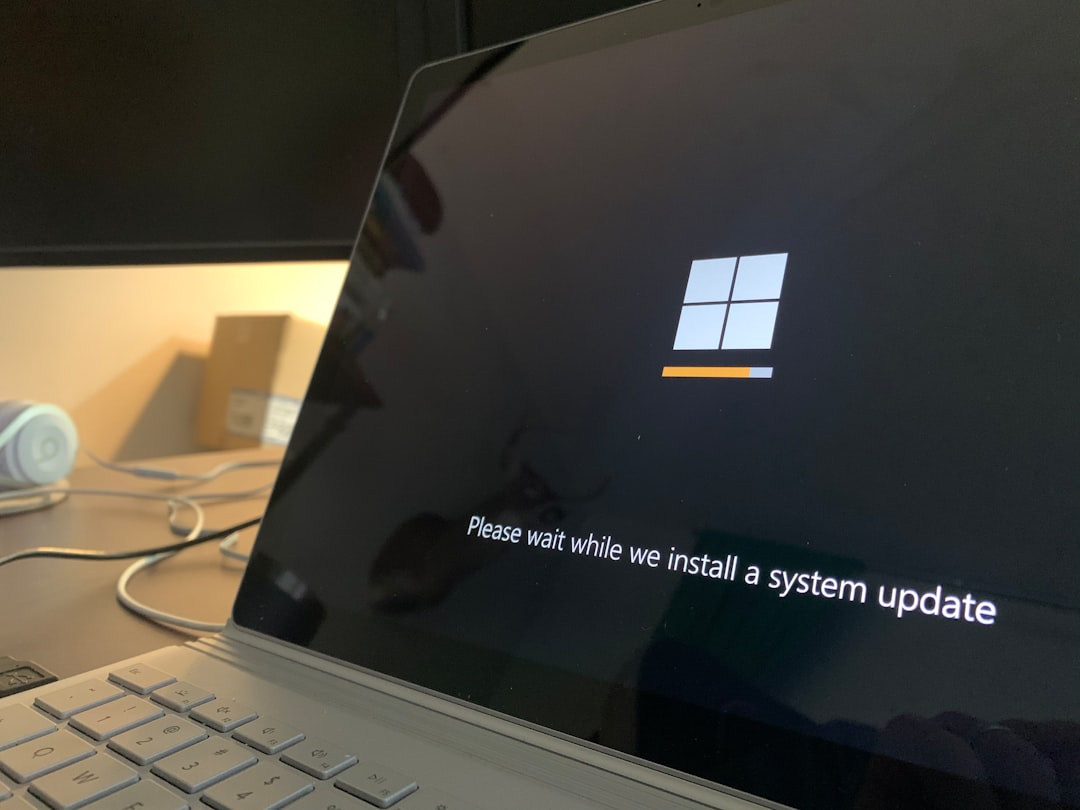 black and white laptop computer service outage technical support system recovery