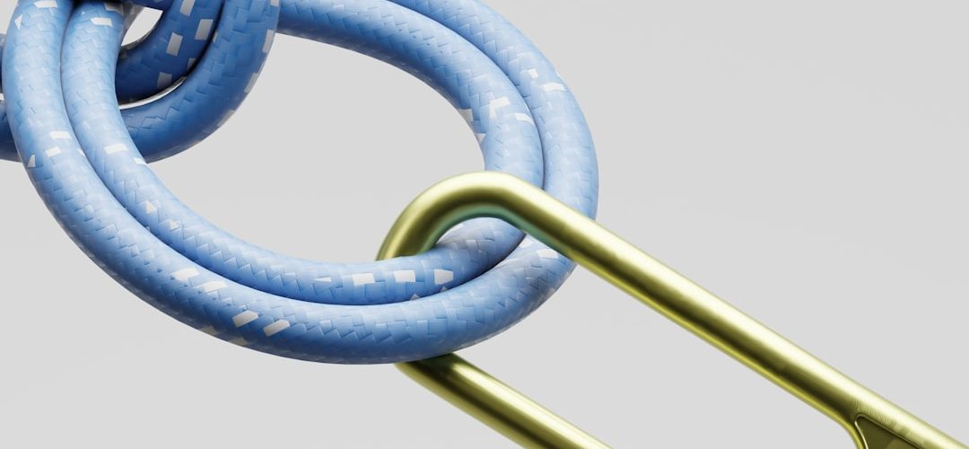 blue rope secured with a golden carabiner clip broken links redirect chain technical seo audit