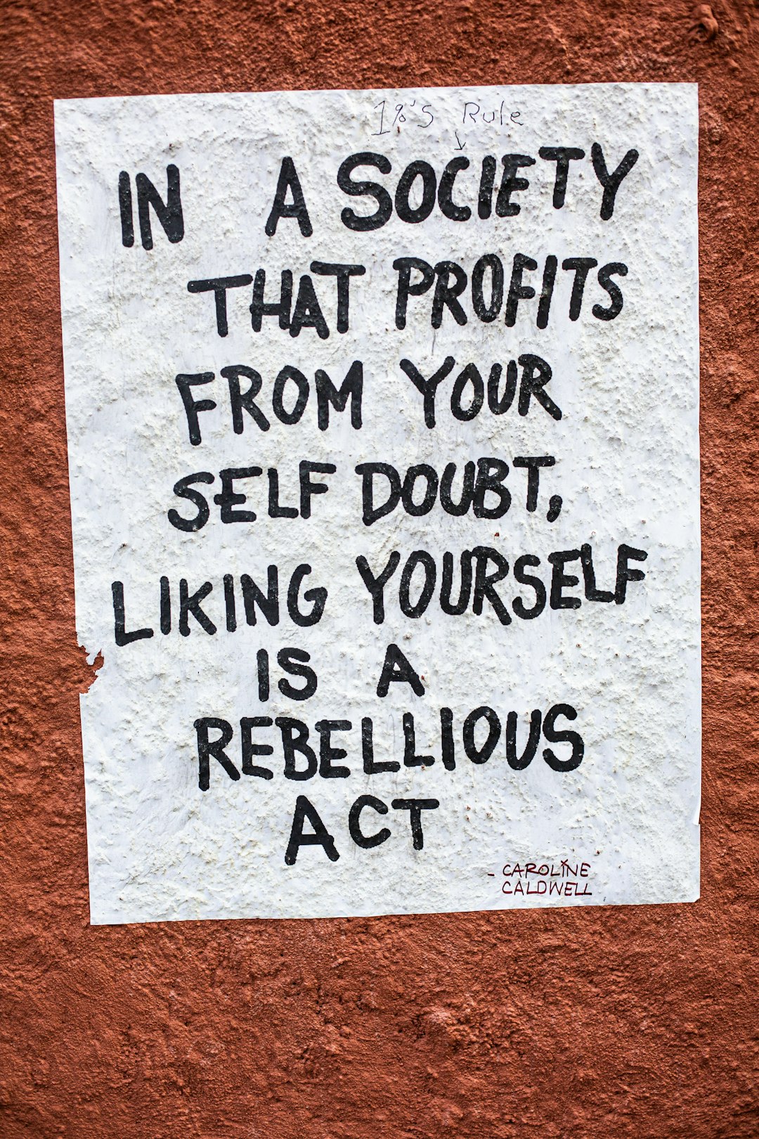 poster with quote about self liking as rebellion motivational poster tired salesperson phone calls sales rejection 1