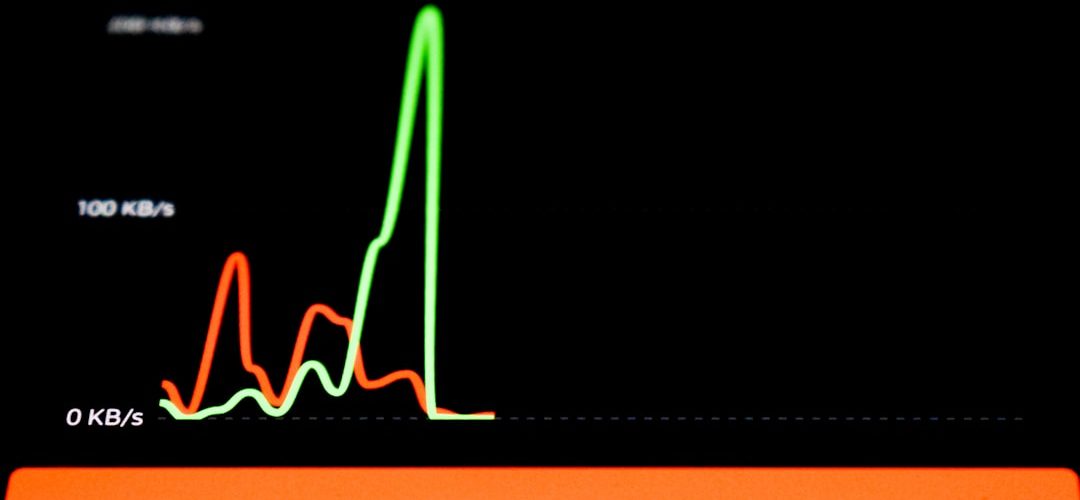 a close up of a cell phone screen with a line graph on it mobile inbox email preview open rate chart
