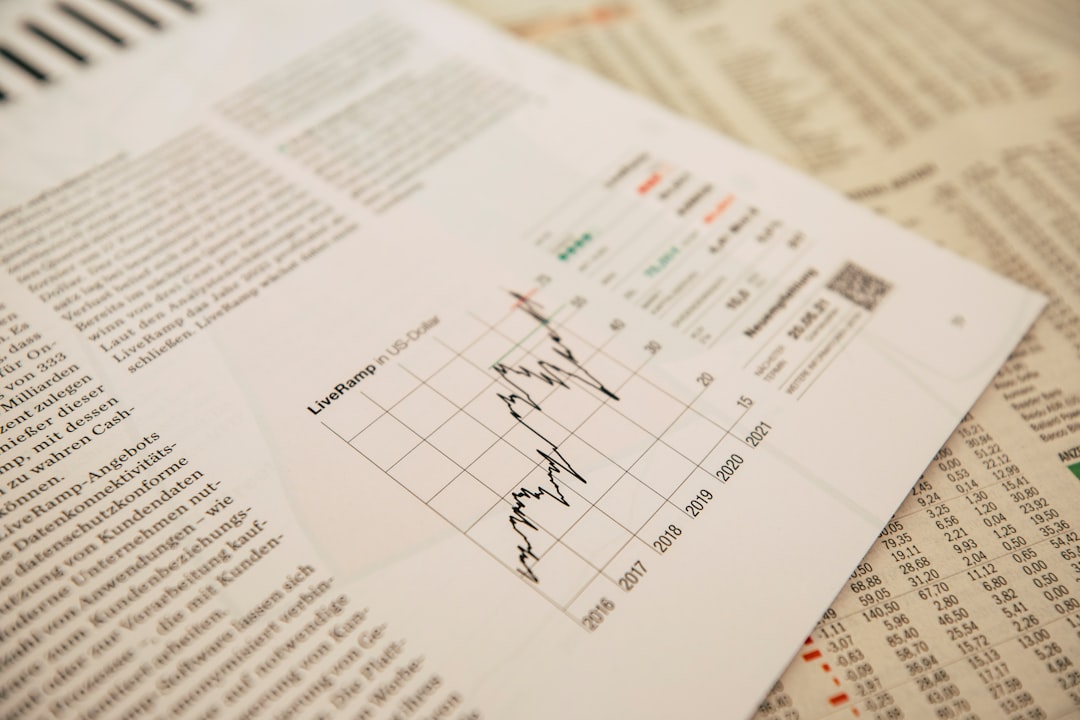 financial newspaper with stock chart legal analytics charts case reports