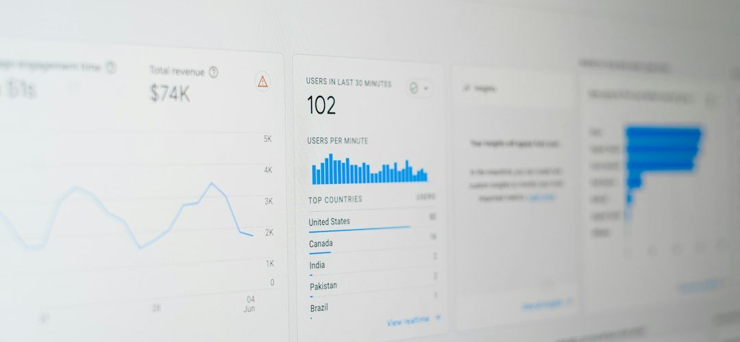 a computer screen with a bunch of data on it small business owner email dashboard marketing analytics