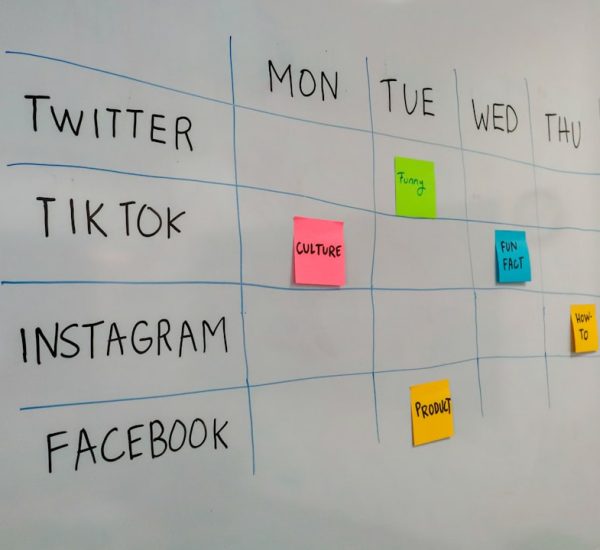 How to Grow Followers on Instagram Organically: Buffer vs Later and Other Tools for Building Organic Instagram Growth 8 a white board with post it notes on it instagram dashboard creator planning social media calendar