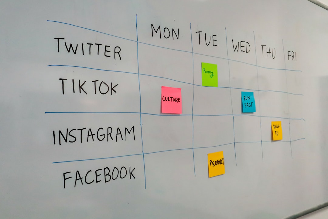 a white board with post it notes on it instagram dashboard creator planning social media calendar
