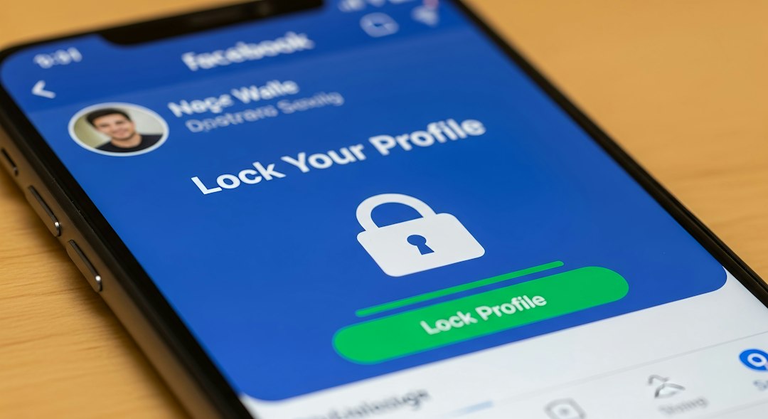 facebook profile lock screen on a smartphone secure login employee account password reset mobile access