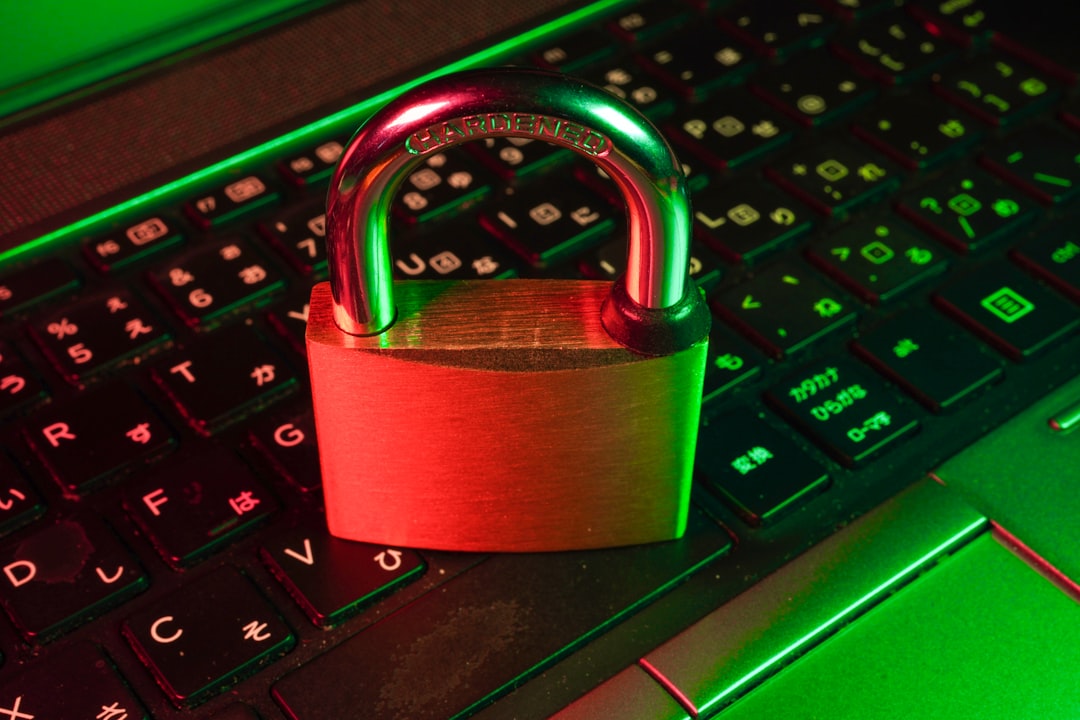 red padlock on black computer keyboard credential guard protected process virtual security locked vault