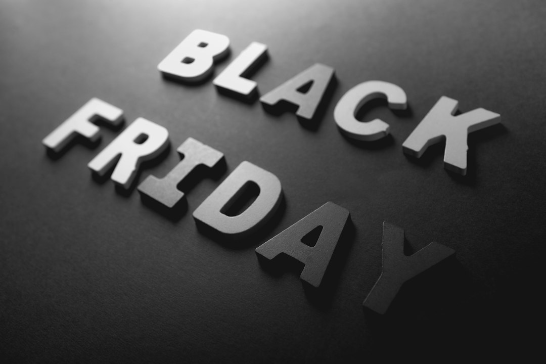 black friday text spelled out with letters black friday sale page countdown timer ecommerce offer