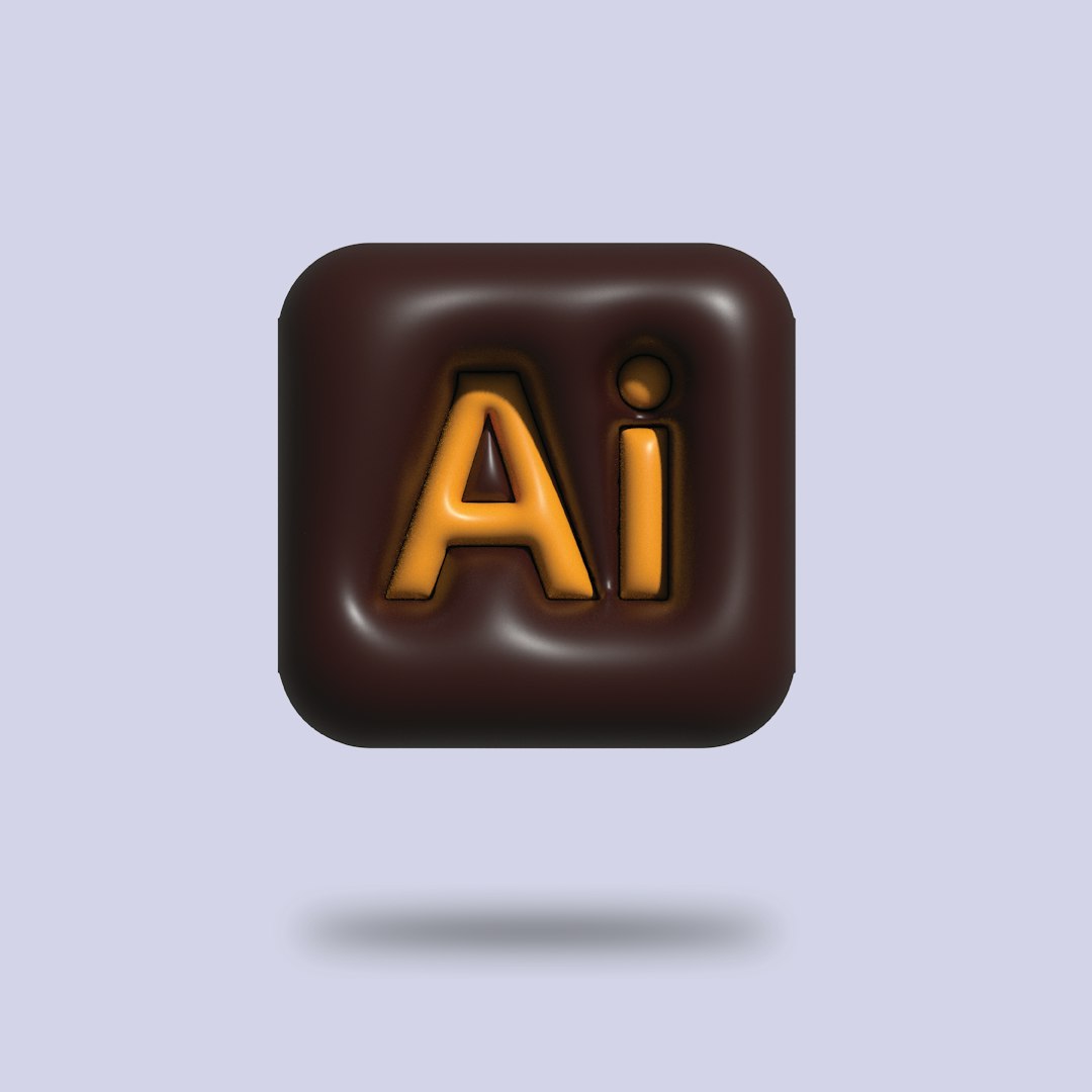 the letter ia is made up of chocolate adobe illustrator vector curves logo geometry anchor points